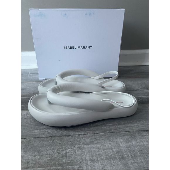 ISABEL MARANT Orene padded leather platform sandals EU38/US8 $620 - Picture 9 of 13